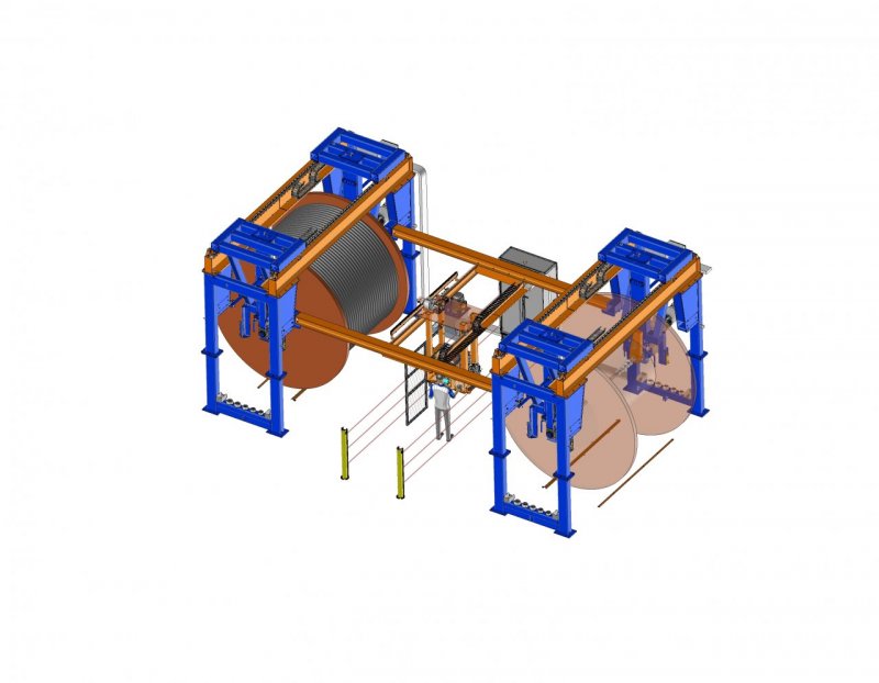 Machines for unwinding, measuring and winding WIRE