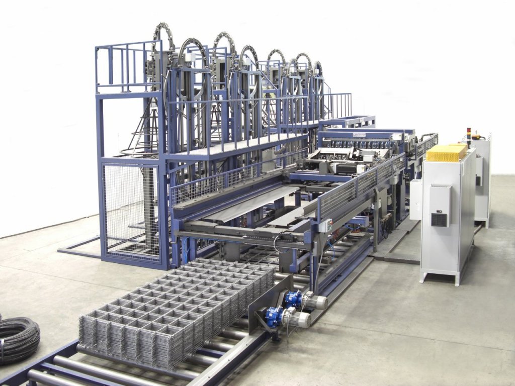 Flexible coil fed mesh welding line WIRE